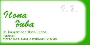 ilona huba business card